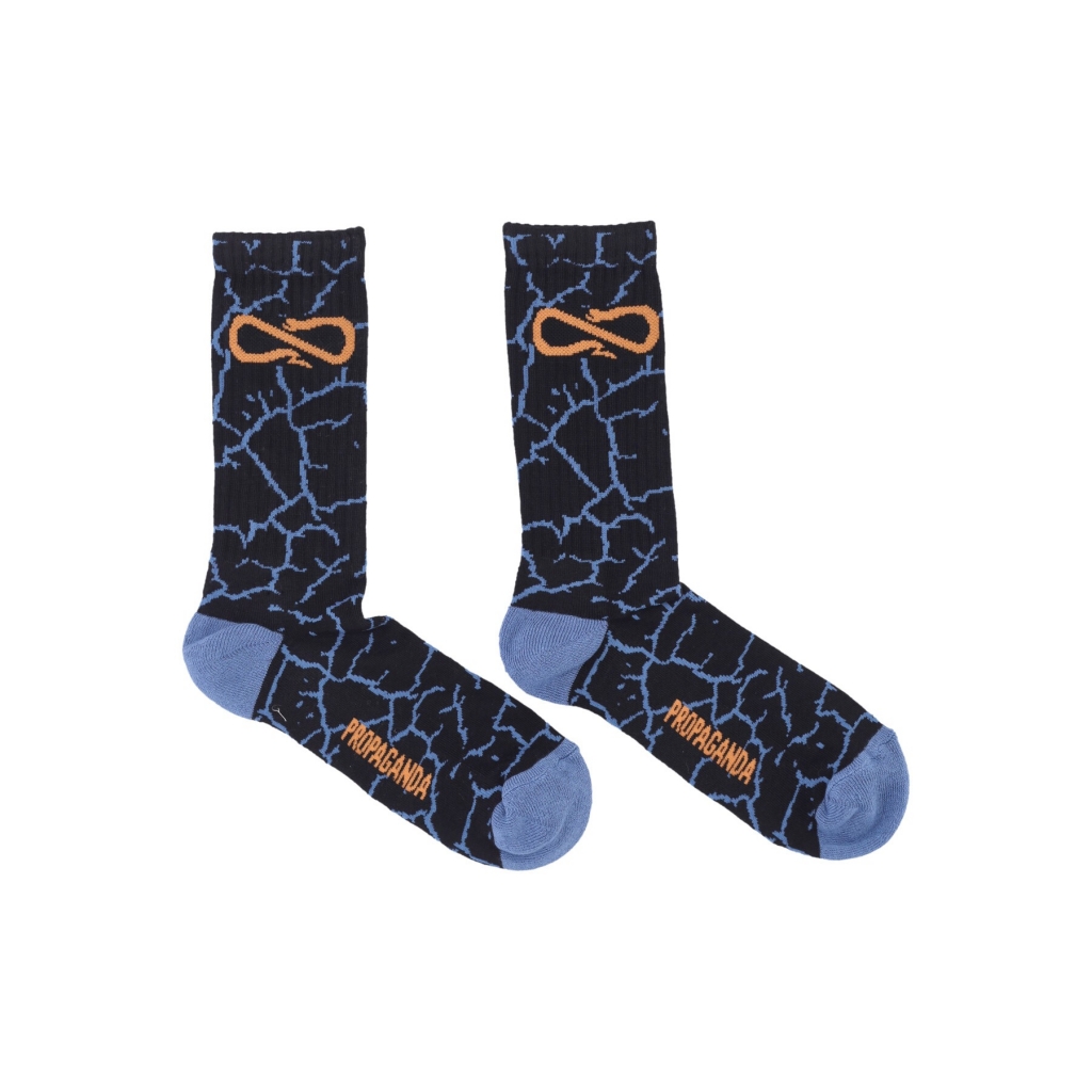 calza media uomo crack socks BLACK/ORANGE