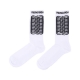 calza media uomo ribs socks WHITE/BLACK