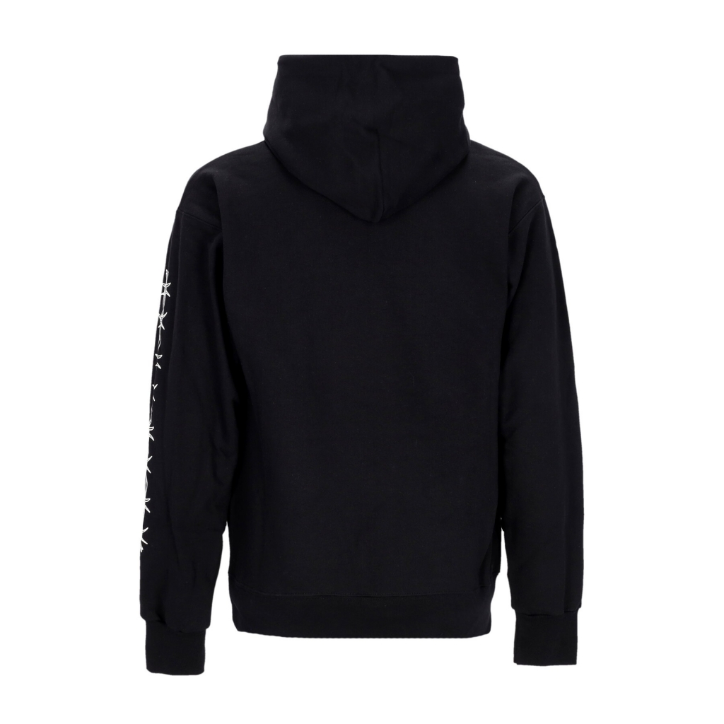 felpa cappuccio uomo barbed wire hoodie BLACK