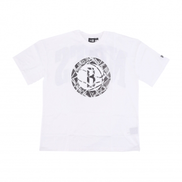 maglietta uomo nba infill logo os tee bronet WHITE/BLACK