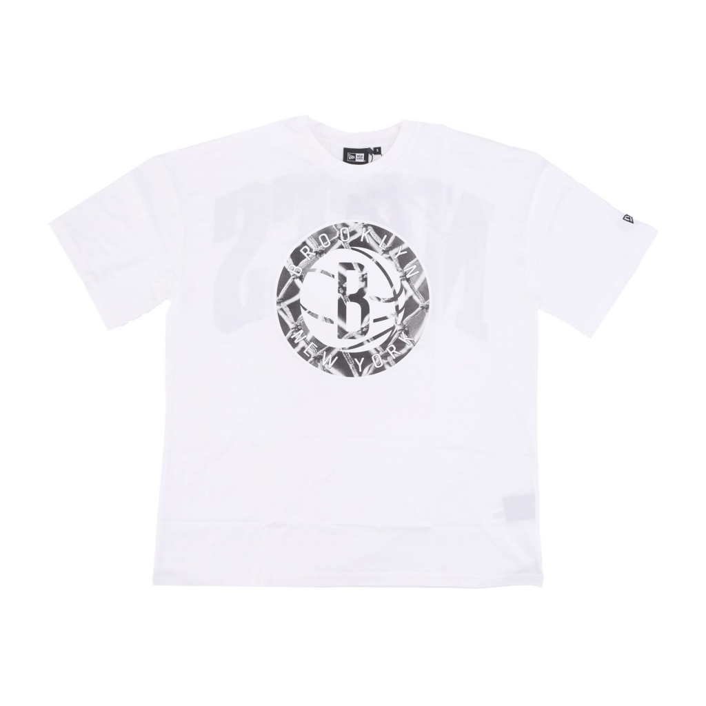 maglietta uomo nba infill logo os tee bronet WHITE/BLACK