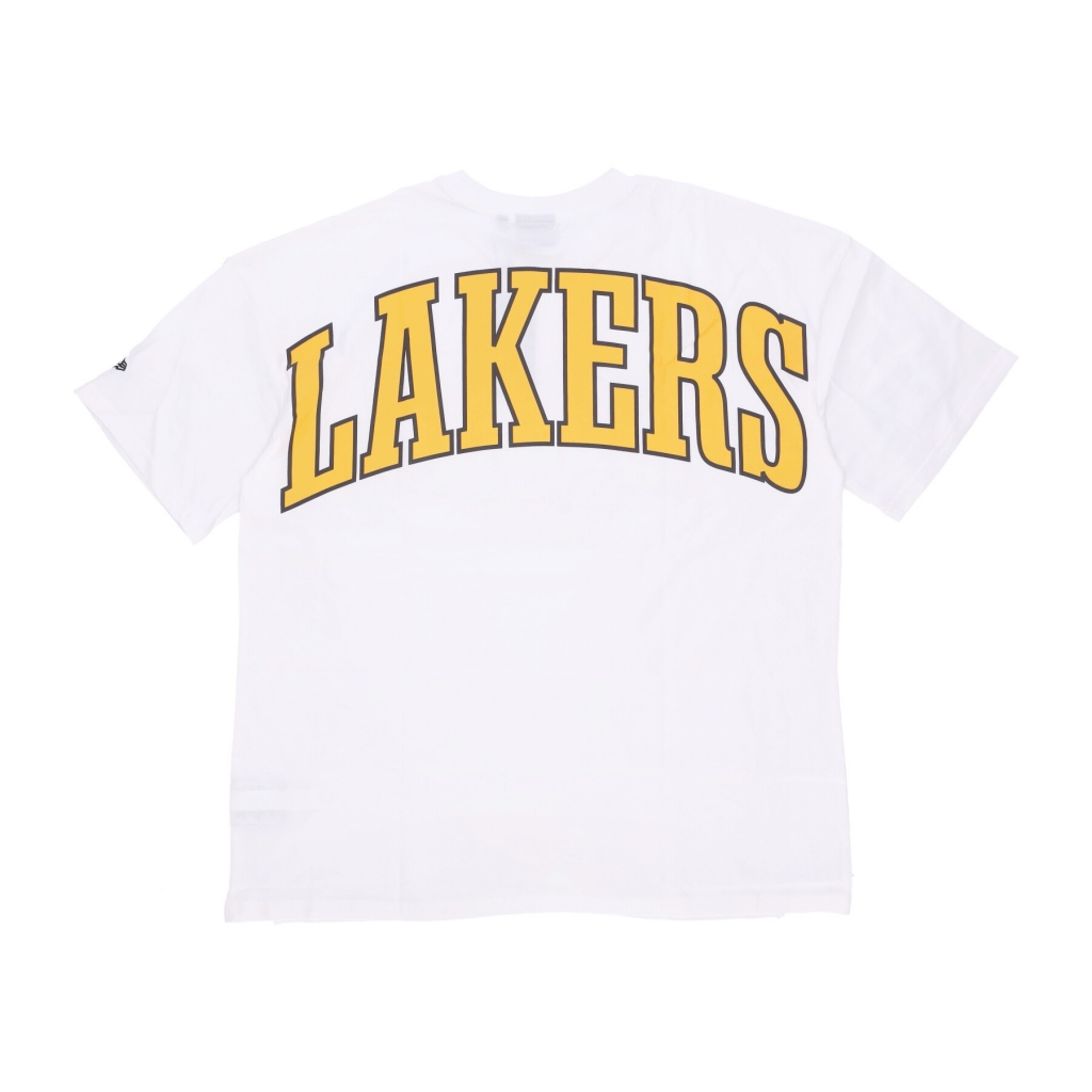 maglietta uomo nba infill logo os tee loslak WHITE/TRUE PURPLE