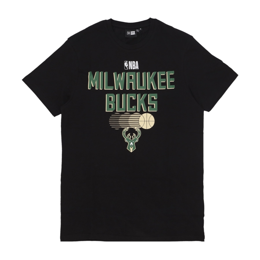 maglietta uomo nba team graphic tee milbuc BLACK/DARK GREEN