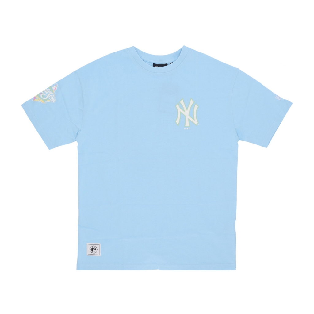 maglietta uomo mlb pastel os tee neyyan CHROME BLUE/OFF WHITE