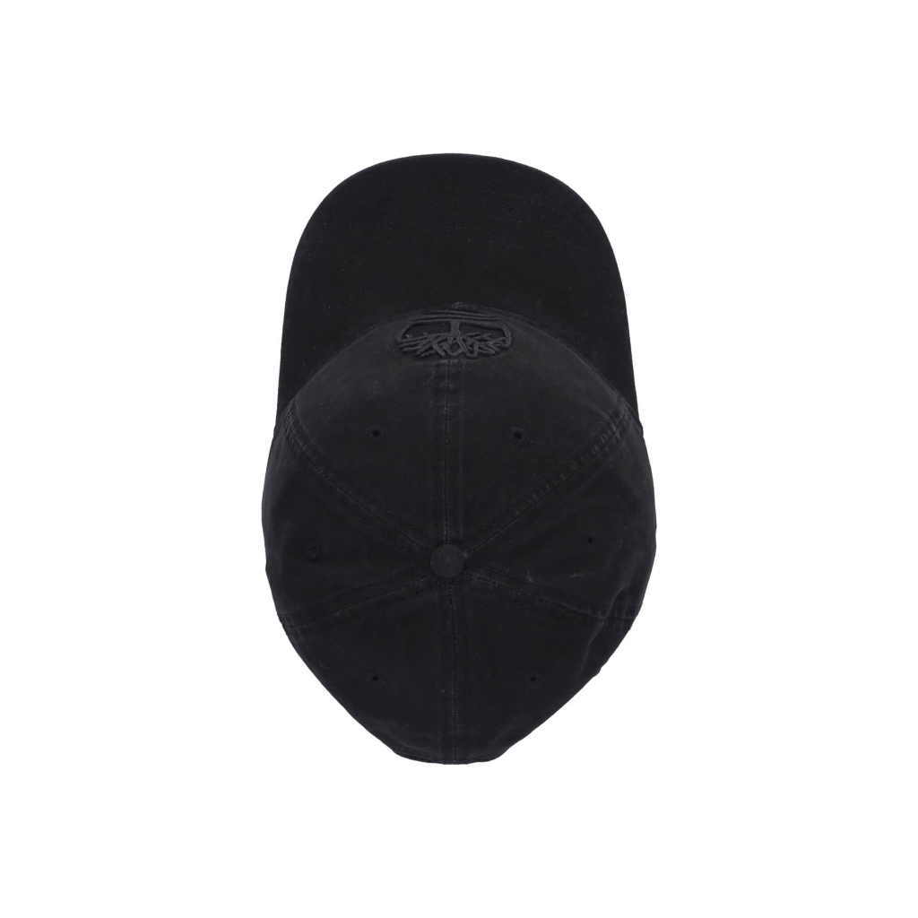 cappellino visiera curva uomo canvas baseball cap BLACK