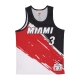 canotta tipo basket uomo nba paint brush mesh tank no 3 dwyane wade miahea MULTI/WHITE