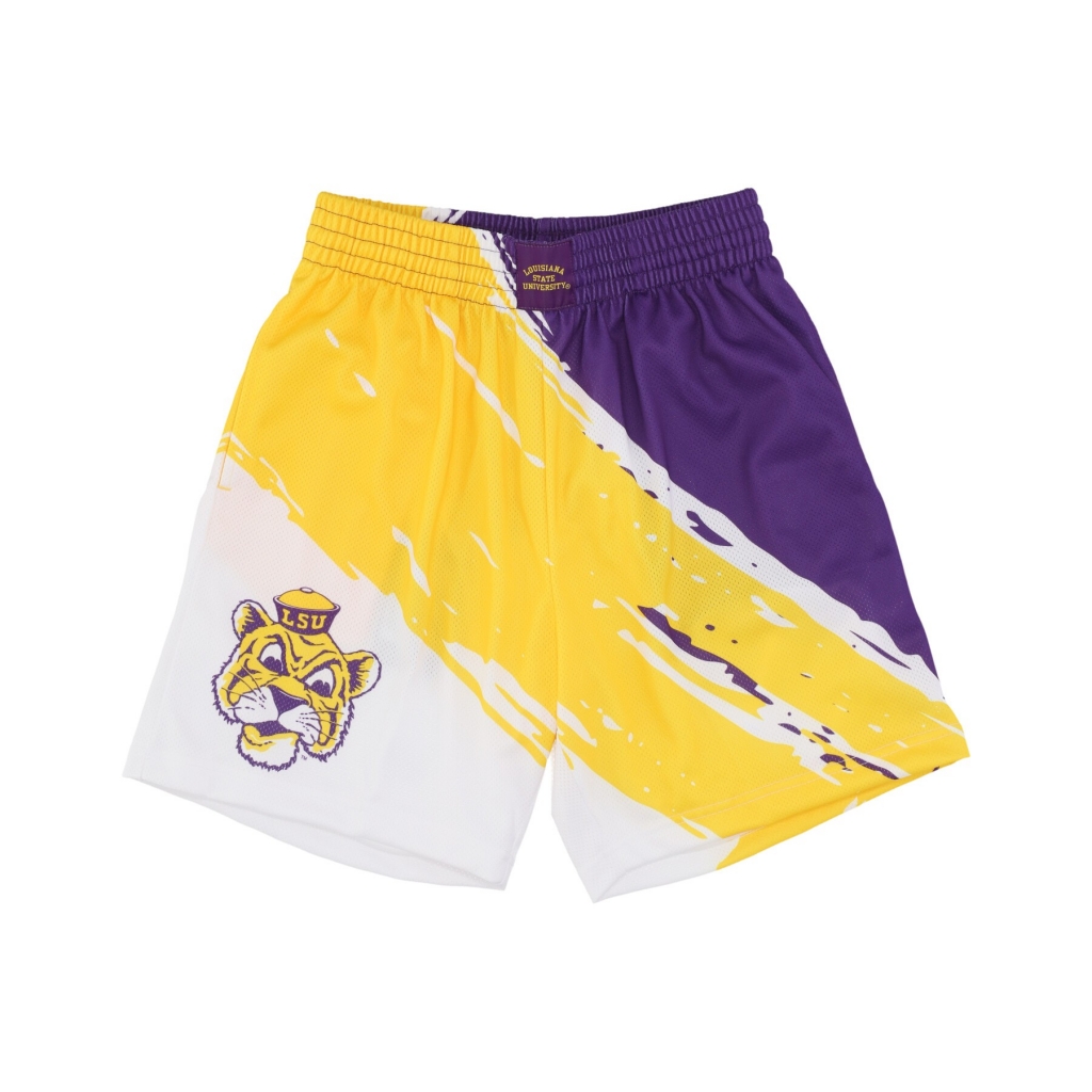 pantaloncino tipo basket uomo ncaa paint brush sublimated mesh short loutig MULTI/WHITE