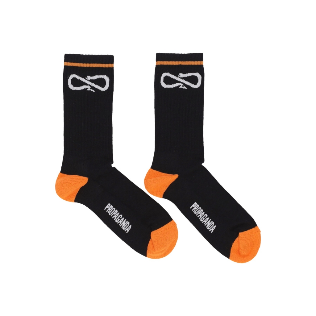 calza media uomo logo socks BLACK/ORANGE