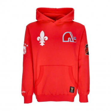 felpa cappuccio uomo nhl hometown fleece hoodie quenor RED