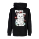 felpa cappuccio uomo peace love hoodie BLACK