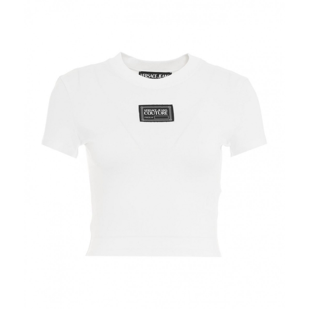 T-shirt Bianca Con Logo Versace-jeans-couture Donna Bianco » La Femme  Boutique