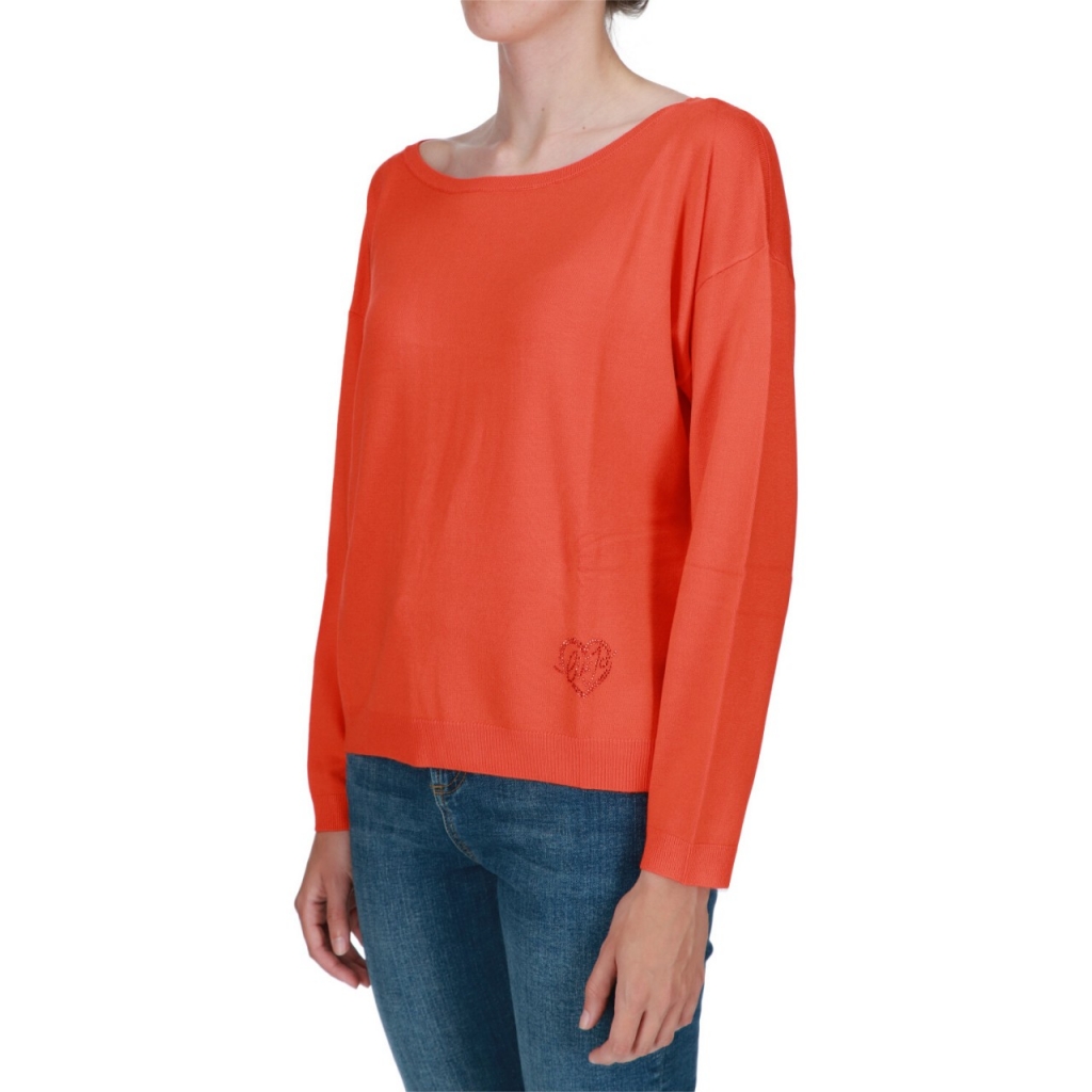 Maglia Liu Jo Jeans Donna M/L Boatneck MANDARINO