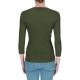 Maglia ScotchSoda Donna Button Detail Skinny Rib FIELD GREEN