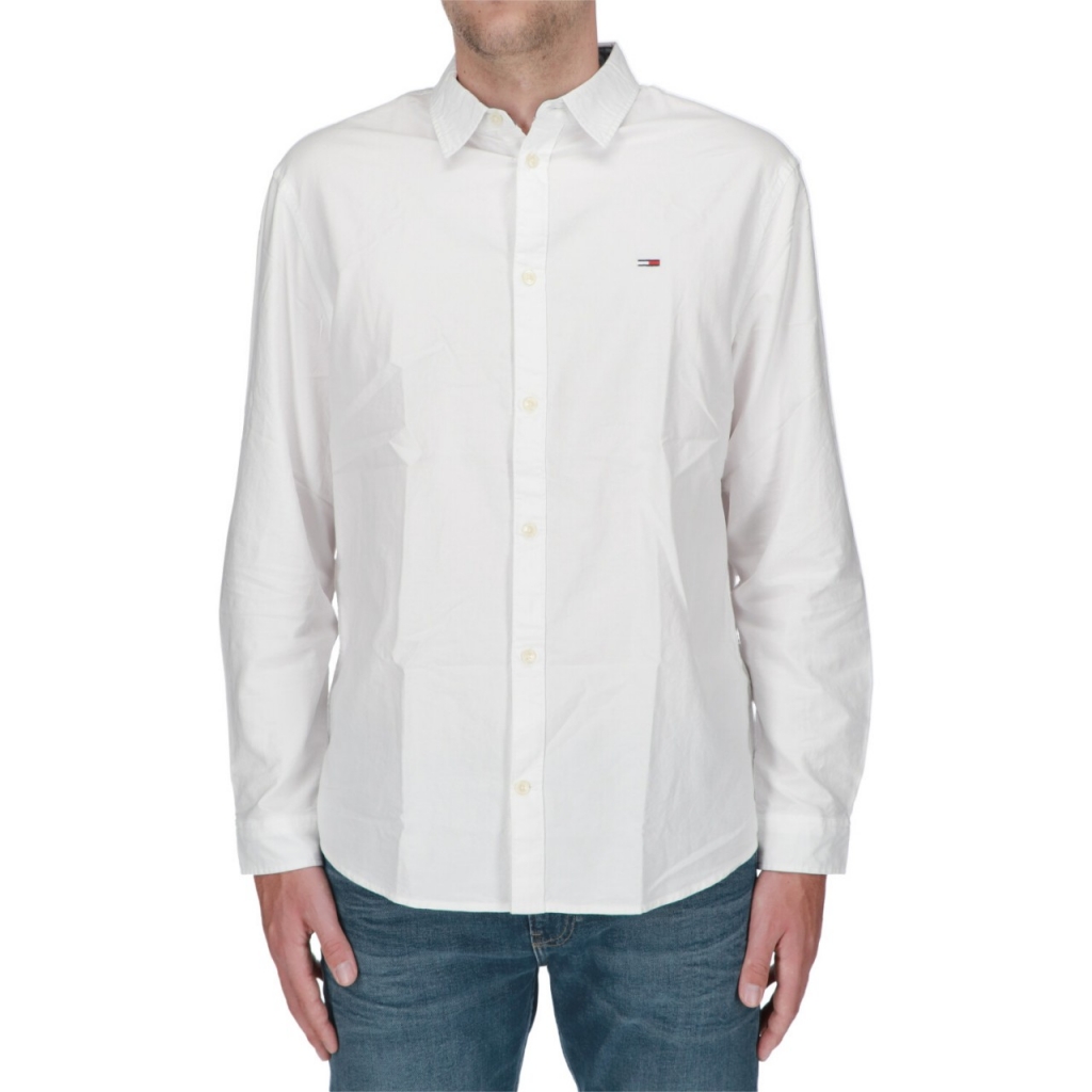 Camicia Tommy Hilfiger Jeans Uomo Classic OXford YBR WHITE