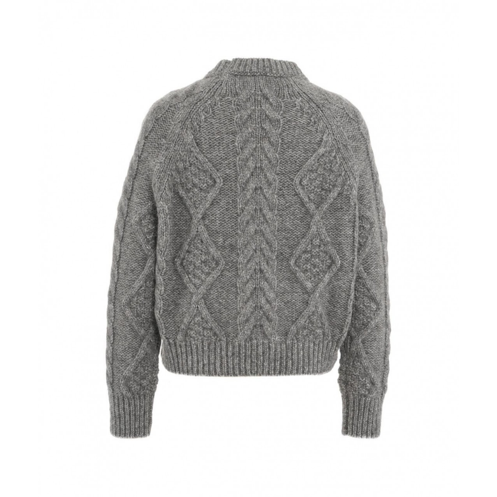 Jucca Maglione con lavorazione intrecciata grigio Unisex