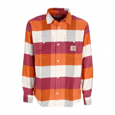 camicia manica lunga uomo l/s lyman shirt LYMAN CHECK/KUMQUAT