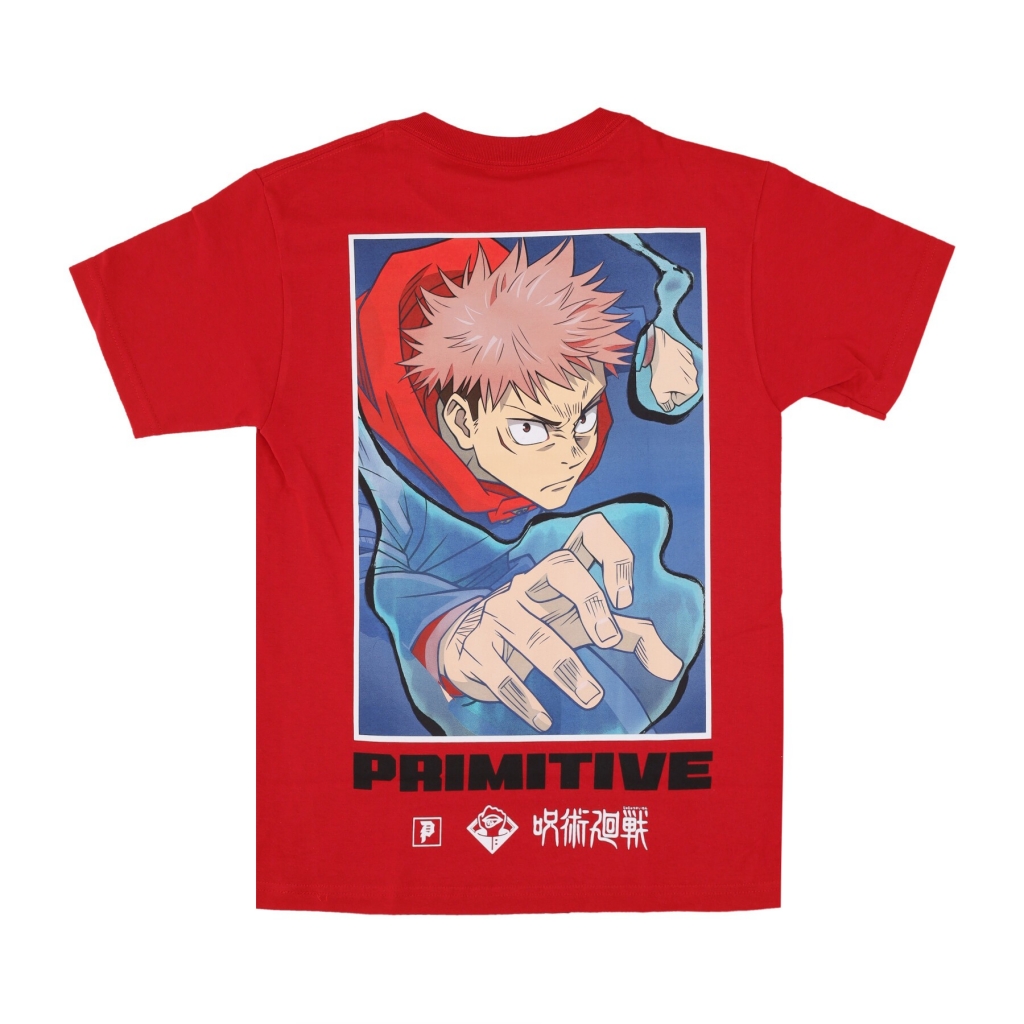 maglietta uomo yuji tee x jujutsu kaisen RED