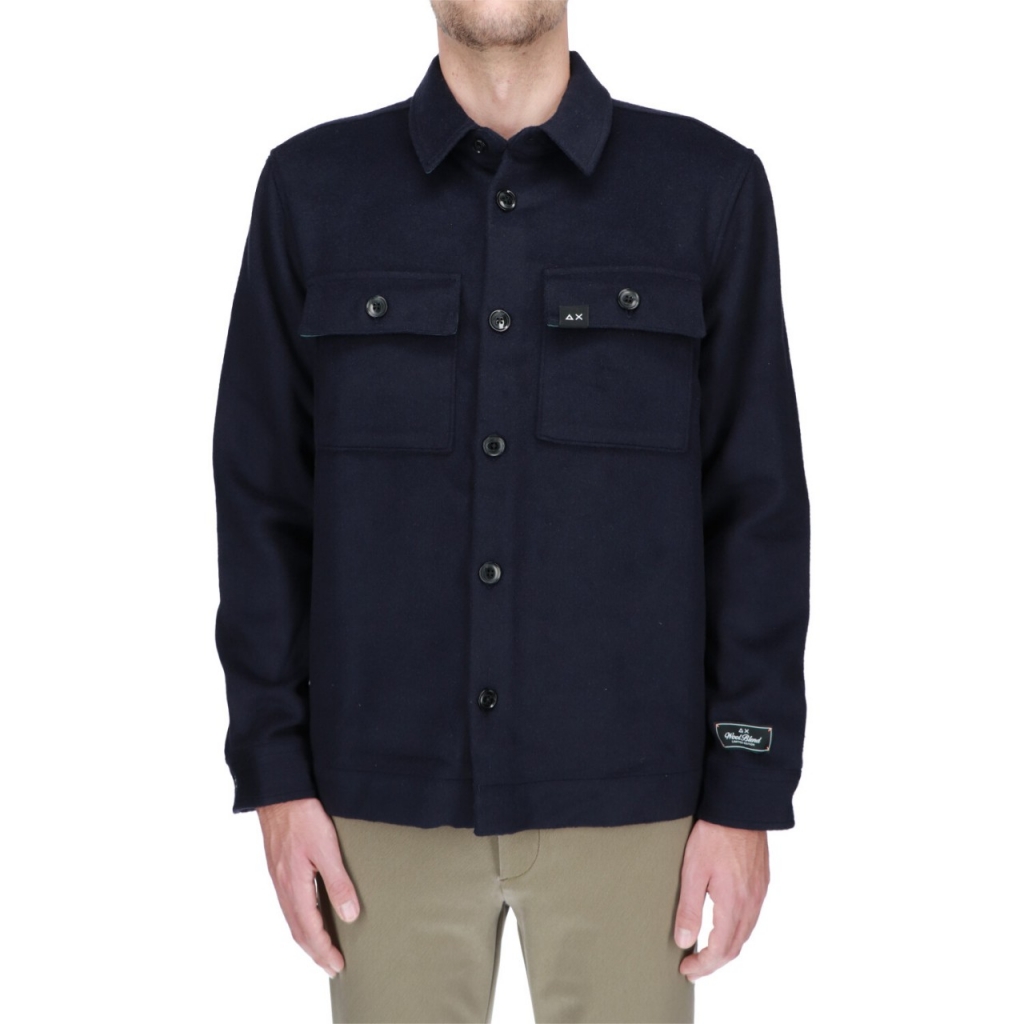 Camicia Sun 68 Uomo Overshirt Pocket 07 NAVY BLUE