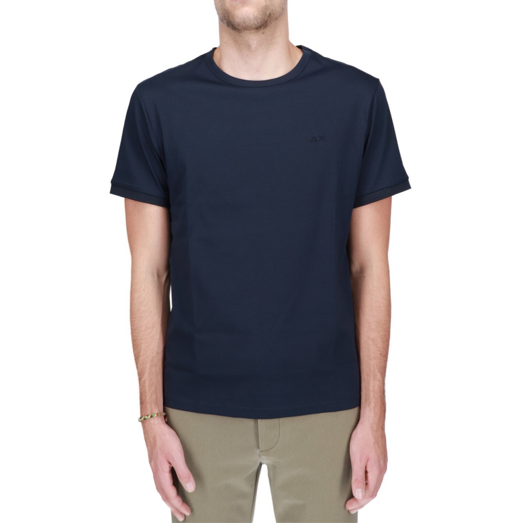 Tshirt Sun 68 Uomo Pocket Solid Short Sleeves3 07 NAVY BLUE