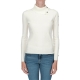 Maglia Liu Jo Jeans Donna Chiusa M/L RibTwist BIANCO LANA