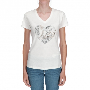 Tshirt Liu Jo Jeans Donna Moda Fashion BIANCO LIU JO