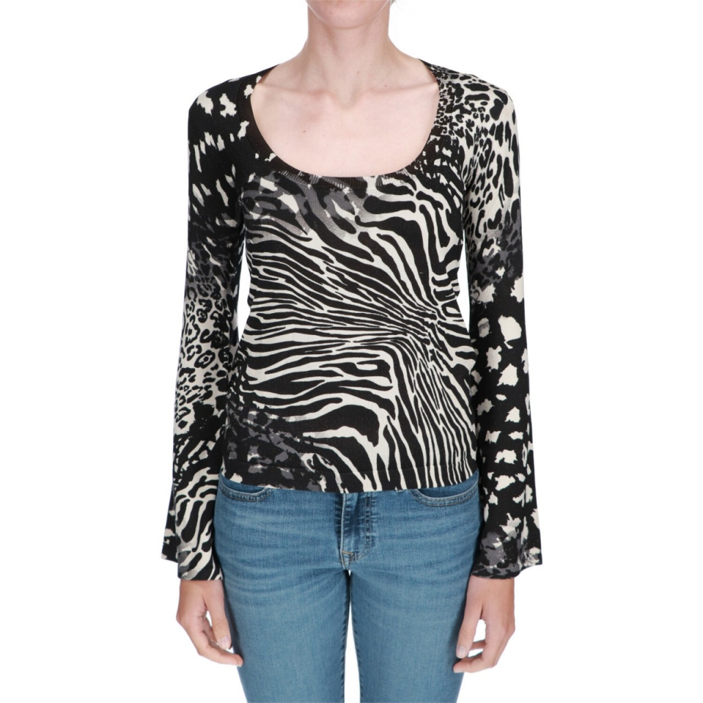 Maglia Liu Jo Jeans Donna Chiusa M/L LuX TRENDY ANIMAL