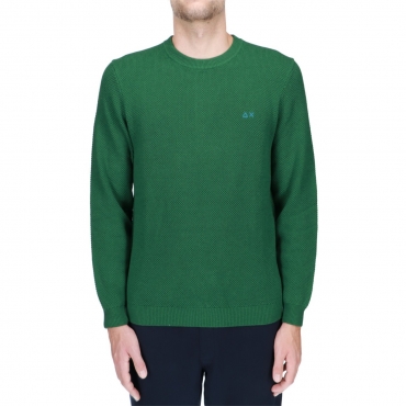 Maglia Sun 68 Uomo Round Rice Knit 27 VERDE