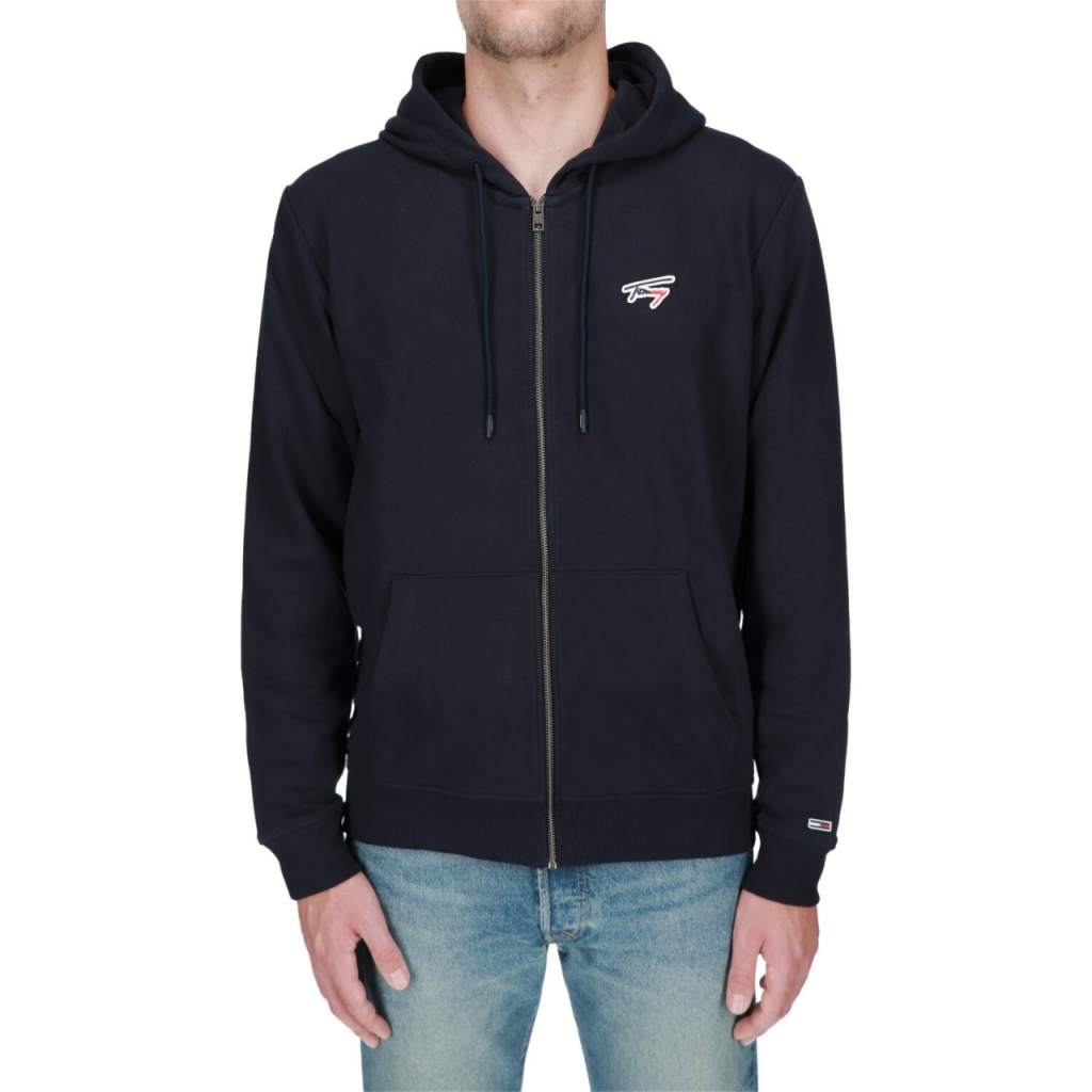 Felpa Tommy Hilfiger Uomo Reg Signature Hood DW5 DESERT SKY