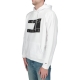 Felpa Tommy Hilfiger Jeans Uomo Flag Spray Regular YBR WHITE