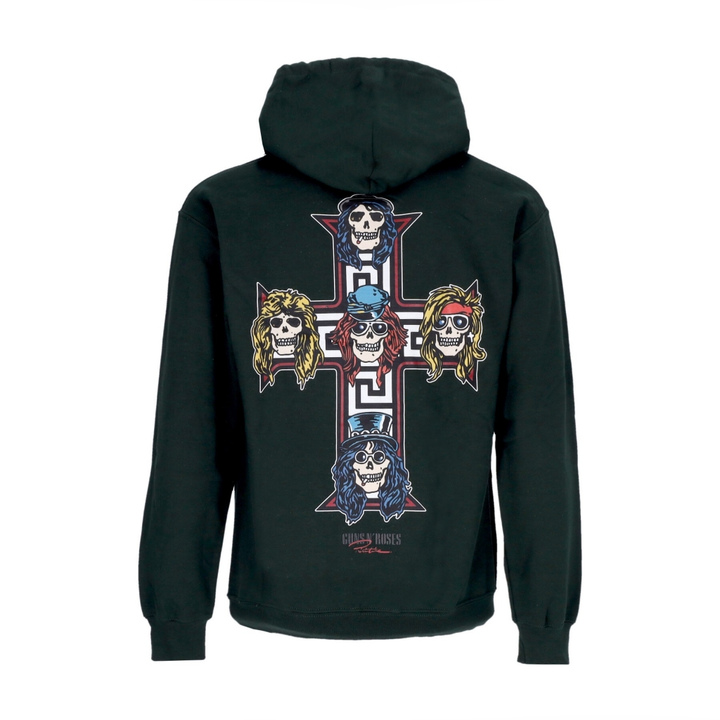 felpa cappuccio uomo cross hoodie x guns n roses FOREST GREEN