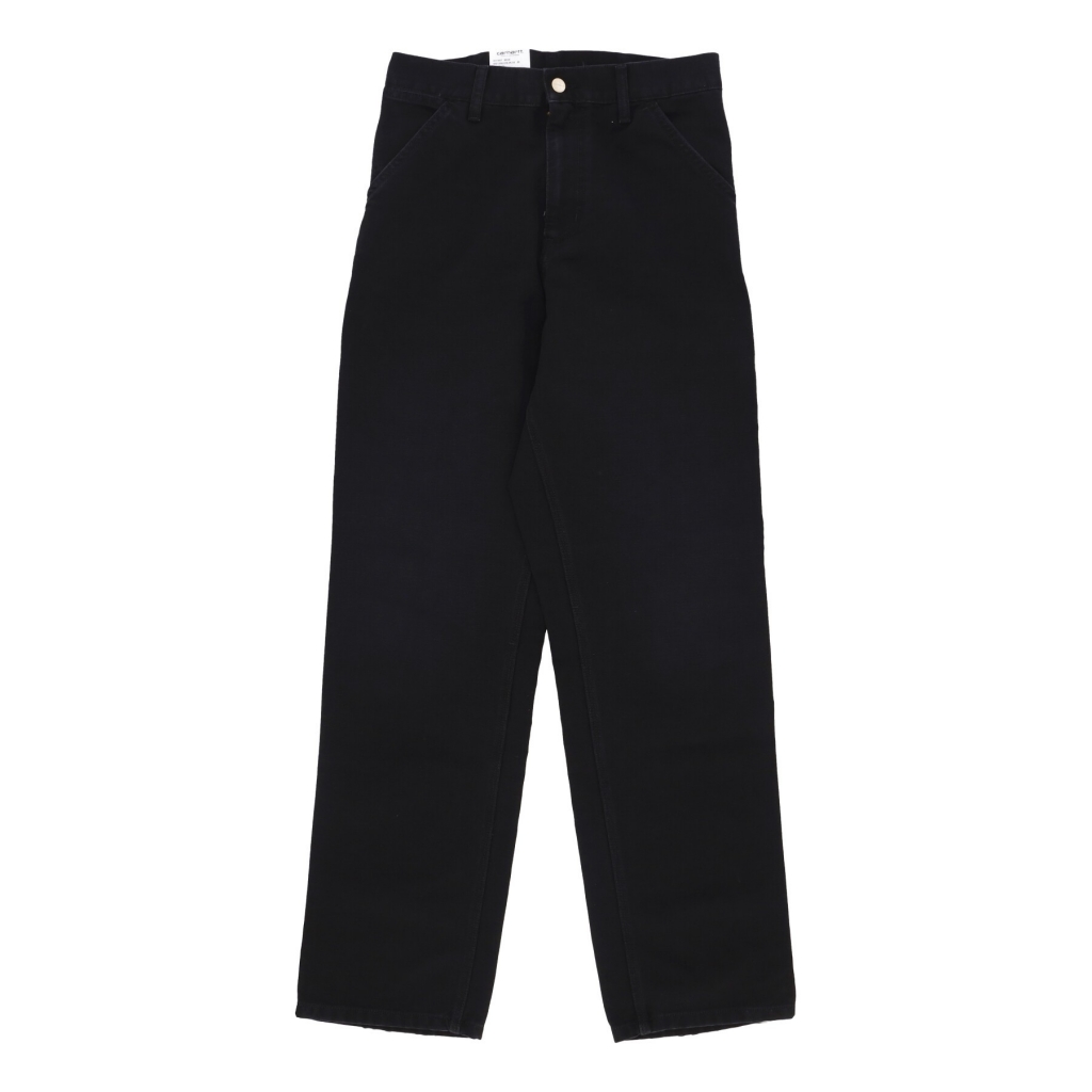 pantalone lungo uomo single knee pant BLACK AGED CANVAS