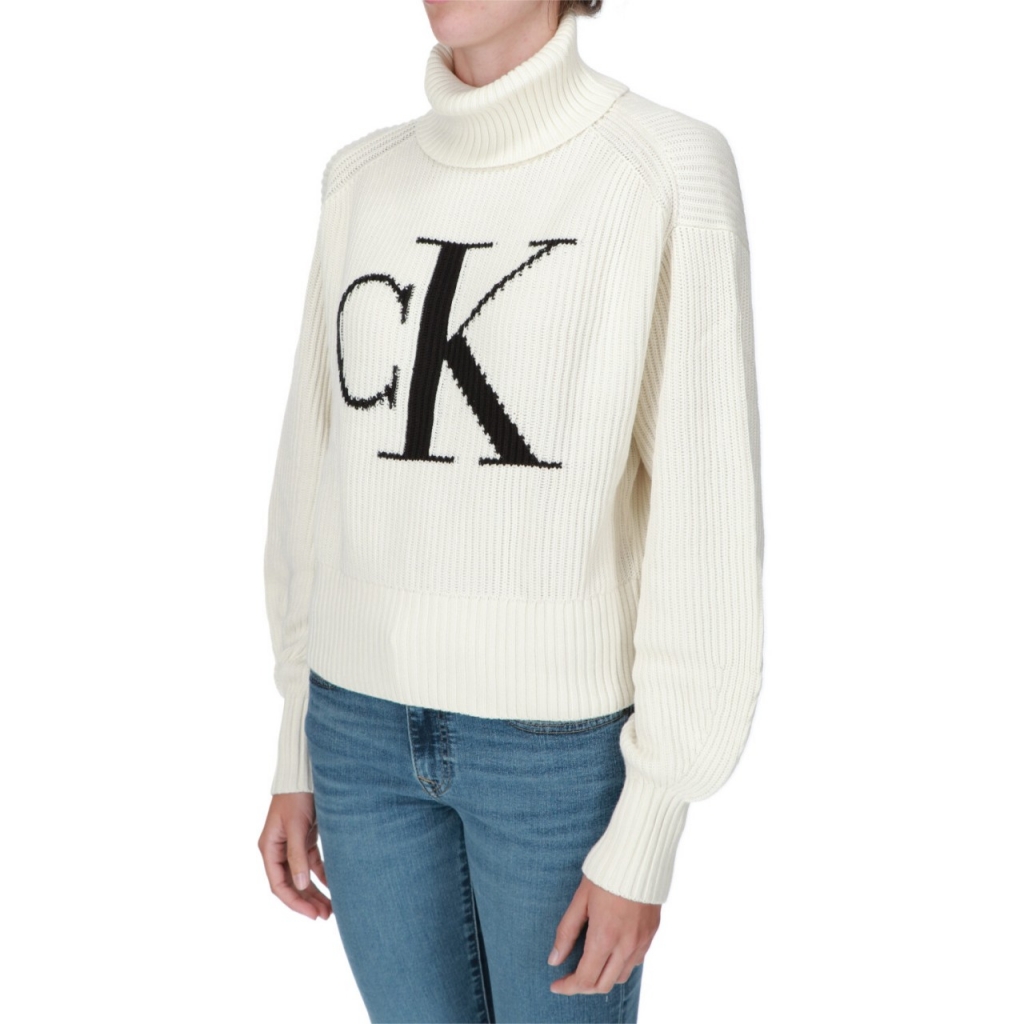 Maglia Calvin Klein Jeans Donna Blown Up Ck Loose YBI IVORY