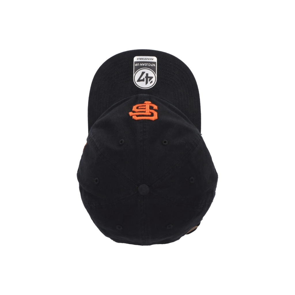 cappellino visiera curva uomo mlb clean up safgia BLACK