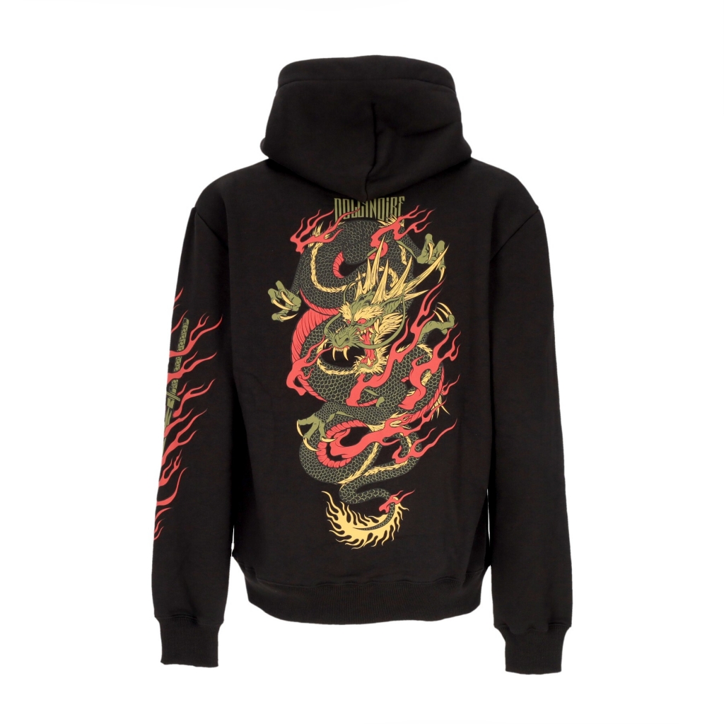 felpa cappuccio uomo ryu dragon hoodie BLACK