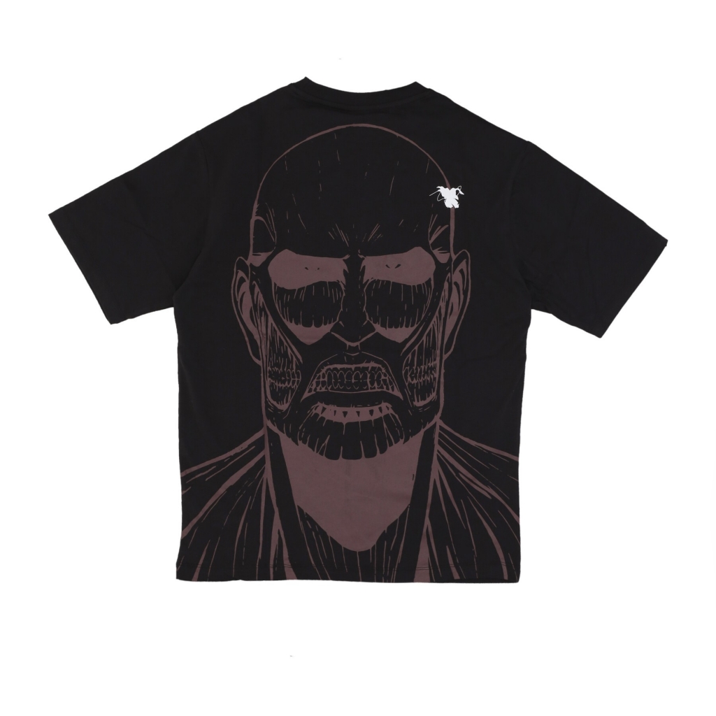 maglietta uomo colossal titan over tee x attack on titan BLACK