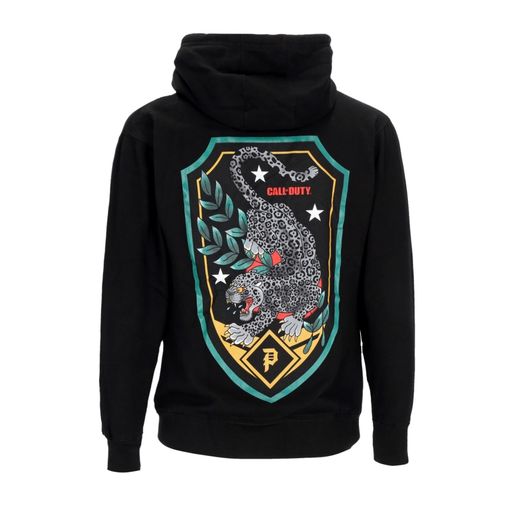 felpa cappuccio uomo black jaguar zip hoodie x call of duty