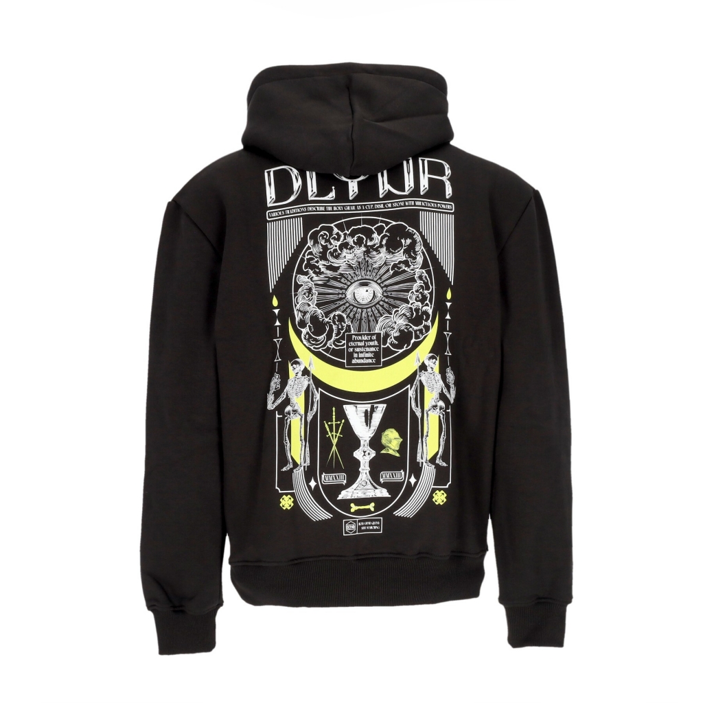 felpa cappuccio uomo holy grail hoodie BLACK