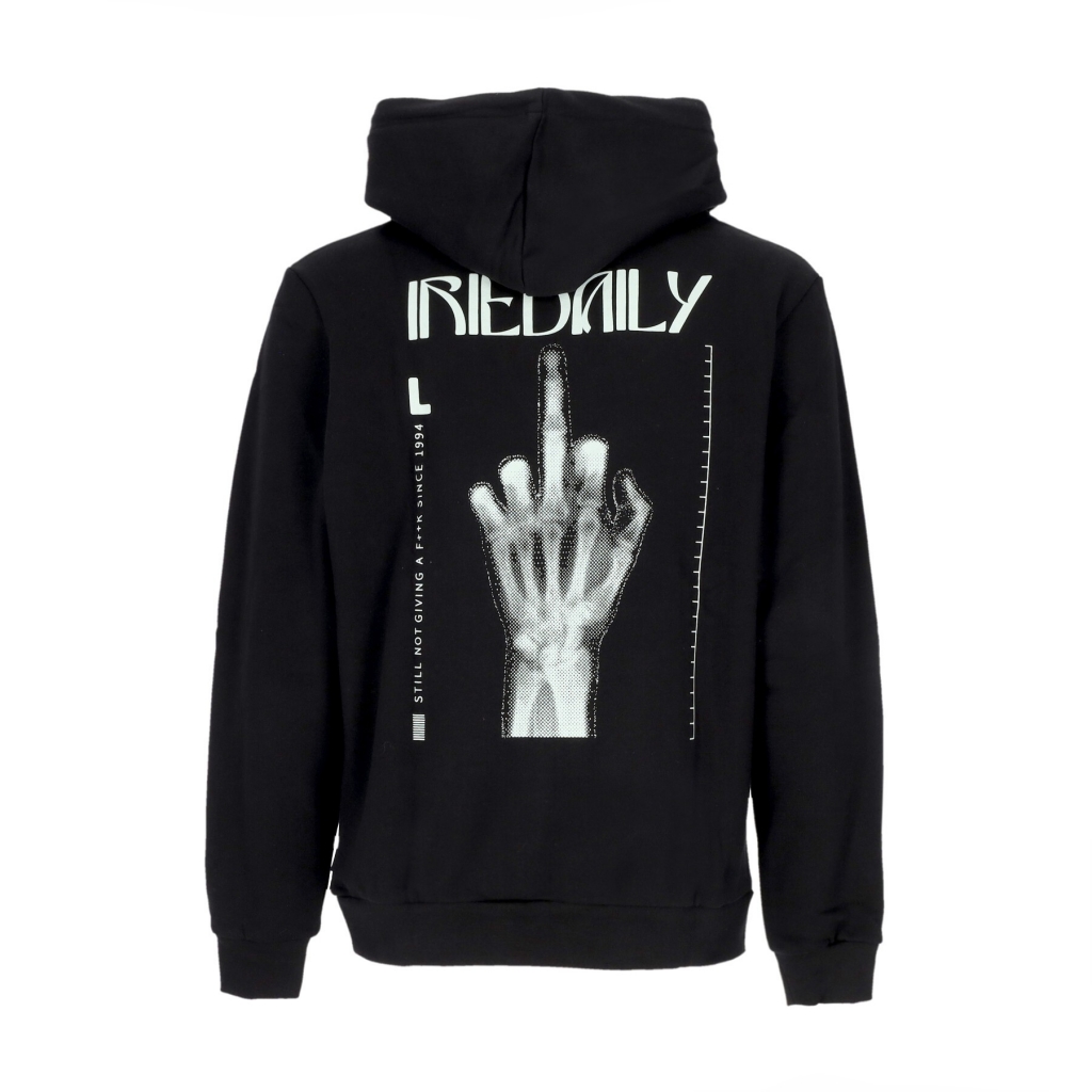 felpa cappuccio uomo rayfinger hoodie BLACK