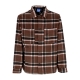 camicia manica lunga uomo cervino button shirt BROWN