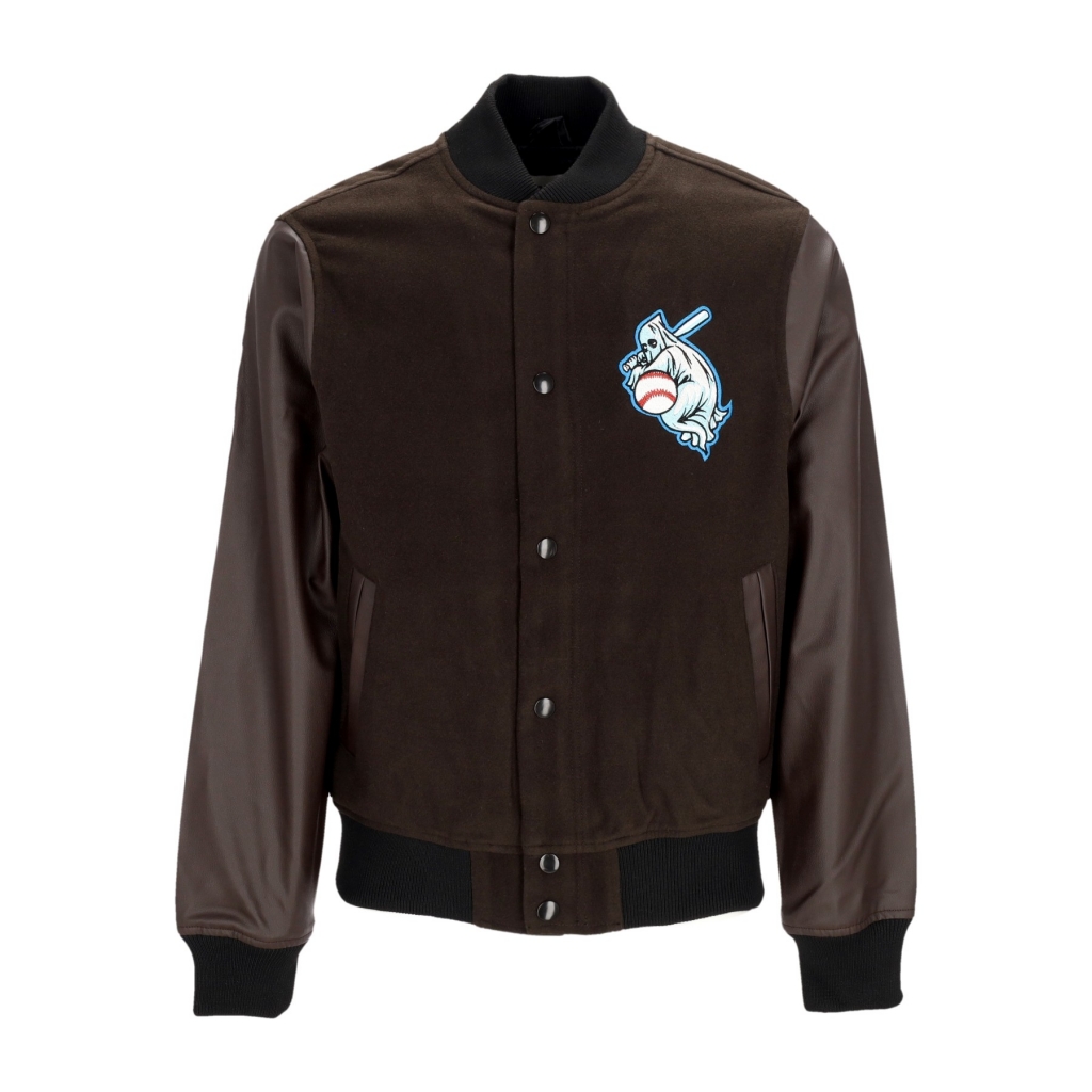 giubbotto college uomo ghost varsity jacket BROWN