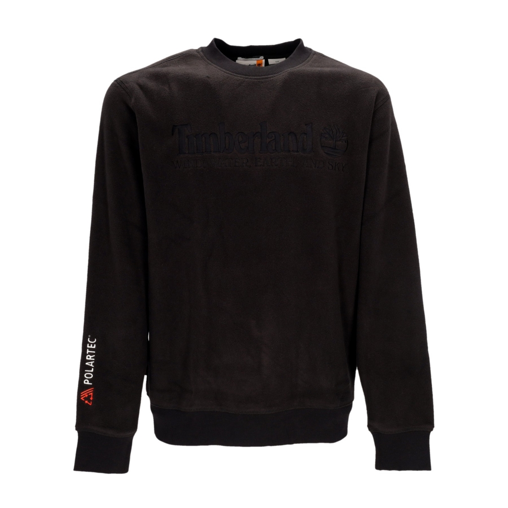 felpa girocollo uomo linear logo crewneck BLACK