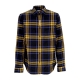 camicia manica lunga uomo l/s heavy flannel plaid shirt BLACK