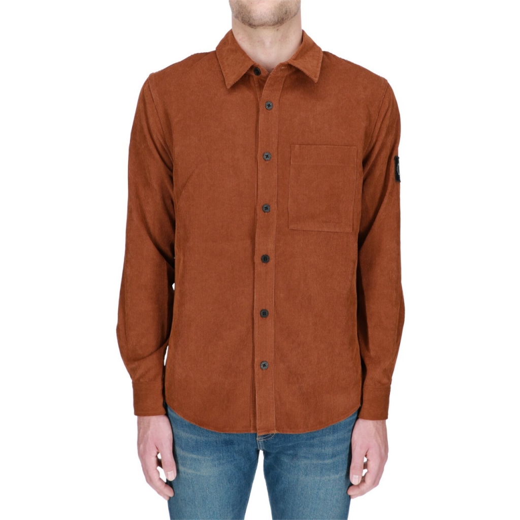 Camicia Calvin Klein Jeans Uomo Reg Fit Corduroy GQM FUDGE BROWN