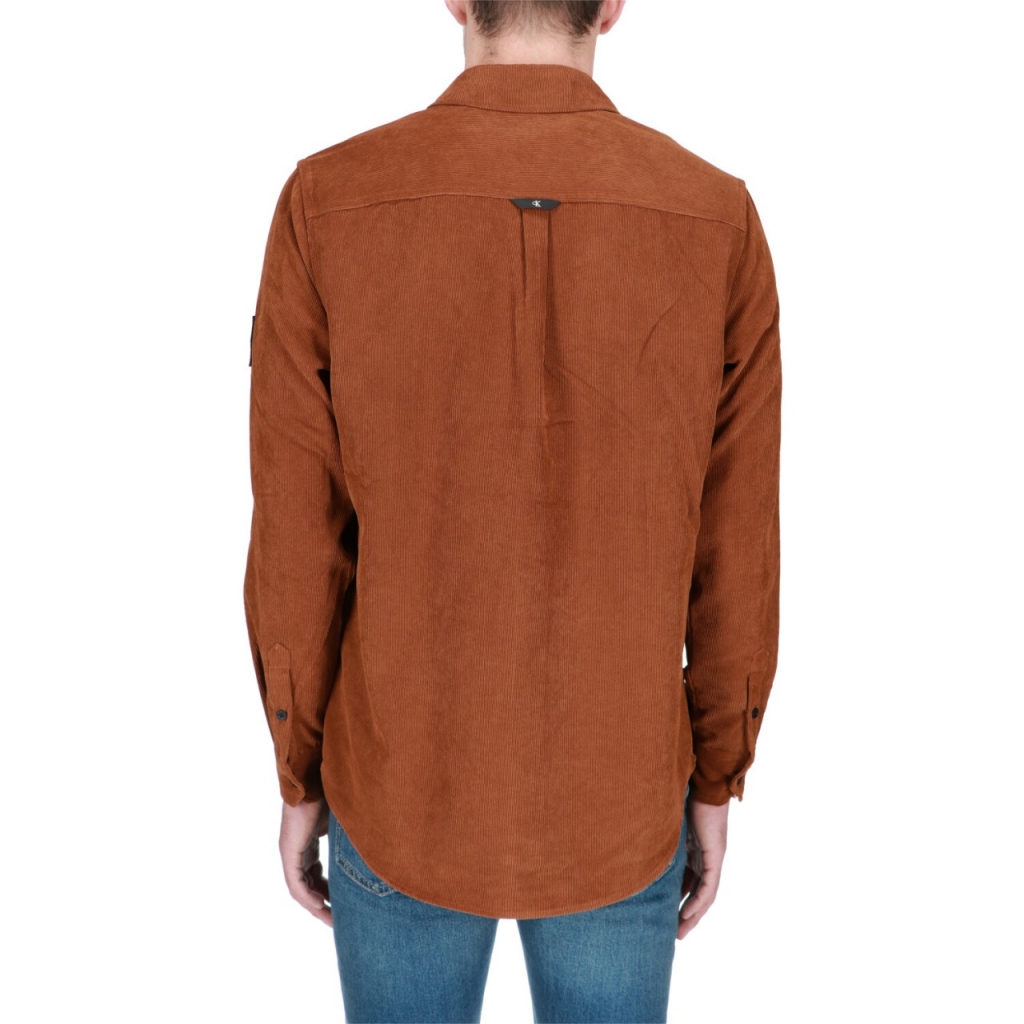 Camicia Calvin Klein Jeans Uomo Reg Fit Corduroy GQM FUDGE BROWN