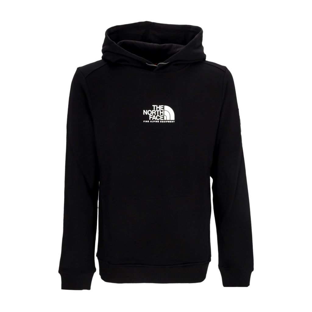 felpa cappuccio uomo fine alpine hoodie BLACK