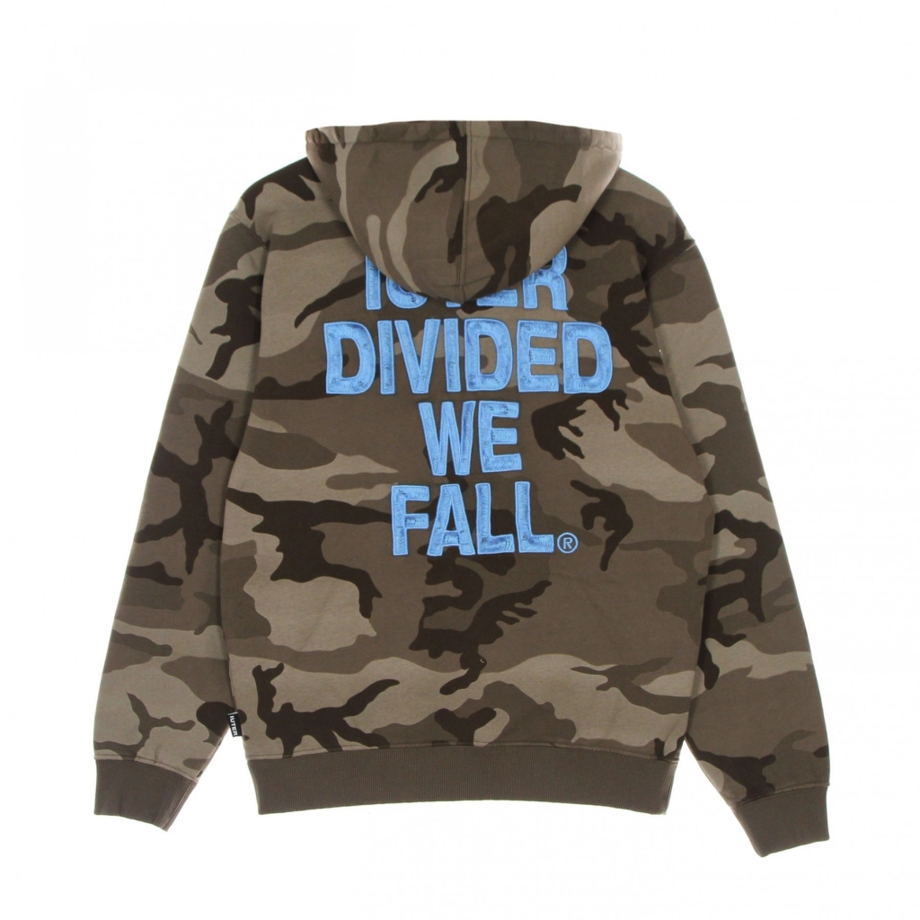 felpa cappuccio uomo divided camo hoodie BROWN