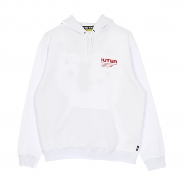 felpa cappuccio uomo info hoodie WHITE