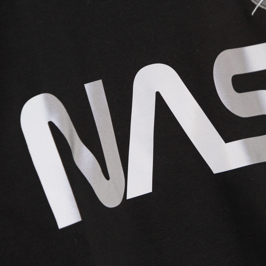 felpa girocollo uomo nasa reflective sweater BLACK