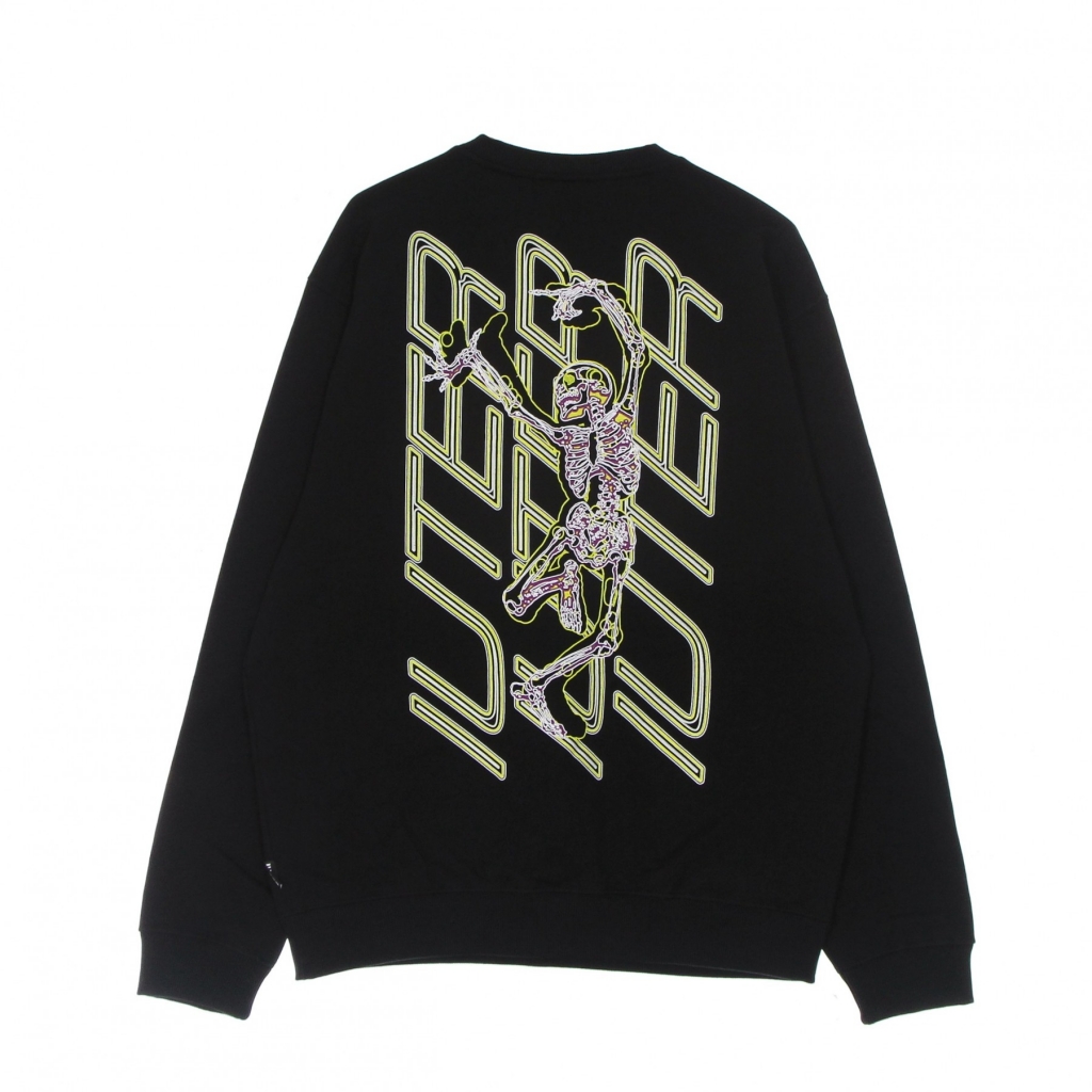 felpa girocollo uomo skeleton crewneck BLACK