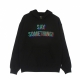 felpa cappuccio uomo say something hoodie BLACK